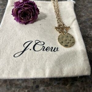J. Crew Hammered Toggle Pendant Necklace